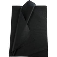 Black Silk & Crepe Papers Creativ Company Tissue Paper, 50x70 cm, 17 g, black, 25 sheet/ 1 pack