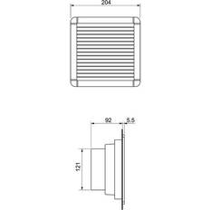 Finder 7F.50.8.230.3100 Enclosure fan 230 V AC 22 W (W x H x D) 204 x 204 x 97.5 mm 1 pc(s)