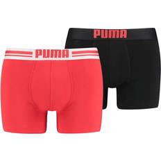 Puma Men Men's Underwear Puma Placed Logo Boxers 2-pack - Red/Black