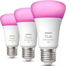 Philips Hue LED Lamps Philips Hue White Ambiance LED Lamps 6.5W E27 3-pack
