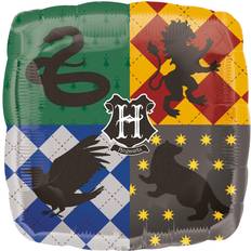 Amscan 3713601 harry potter Square Foil Balloon with Hogwarts Logo Design 1 Pc, Colour