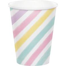 Vegaoo Creative Party PC329301 Unicorn Theme Striped Paper Cups 8 Pcs