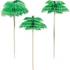 Amscan Missy Moo Palm Tree Honeycomb Picks (24 Pack)