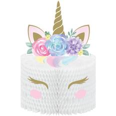 Vegaoo Creative Party PC344425 Unicorn Baby Honeycomb Centerpiece-1 Pc