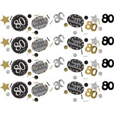 Amscan Gold Celebration 80th Confetti 34g