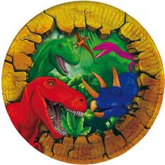 Folat 6 Paper Plates Dinosaur Dino Plates Children's Birthday Party Children