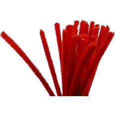 Red DIY Creativ Company Pipe Cleaners, L: 30 cm, thickness 9 mm, red, 25 pc/ 1 pack