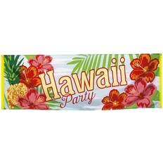 Boland 52481 Banner Hawaii-Party, Größe 74 x 220 cm, Dekoration, Girlande, Grillfest, Sommerparty, Beachparty, Mottoparty