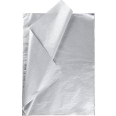 Silver Silk & Crepe Papers Tissue Paper, 50x70 cm, 17 g, silver, 25 sheet/ 1 pack