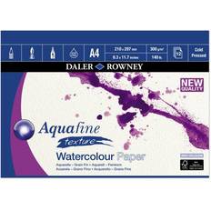 Water Based Watercolour Paper Daler Rowney Aquafine artists watercolour texture pad A4 12 sheets 300gsm Cold Pressed