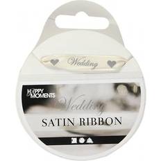 Edding Satin Ribbon, W: 10 mm, off-white, 8 m/ 1 roll
