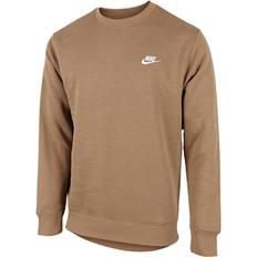 Nike Sportswear Club Fleece Crew Sweatshirt - Dark Driftwood/White