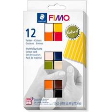 Black Polymer Clay Staedtler 8023 C12-4 FIMO Soft Oven Hardening Modelling Clay 12 x 25 g Blocks Natural Colours
