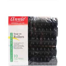 Hair rollers Annie Large Black (10 uds)