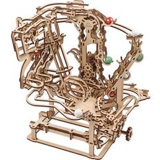 Ugears 3D Puzzle Marble Run Chain Creative 3D Wooden Puzzles for Adults with Rubber Band Motor Marble Run Chain Wood Model Kit Unique Wooden Puzzle 3D Puzzles for Adults and Kids Building Kit