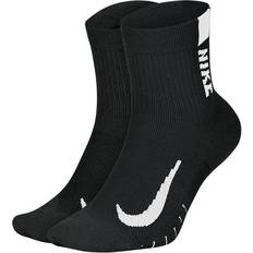 Nike Multiplier Running Ankle Socks 2-pack - Black/White