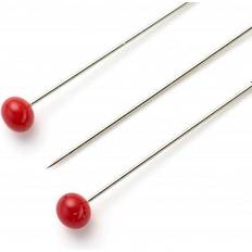 Prym 0.40 x 35 mm Glass Headed Pins, Red, one Size