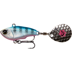 Sinking Fishing Lures & Baits Savage Gear Fat Tail Spin Blue Silver Pink 8 cm 24 g