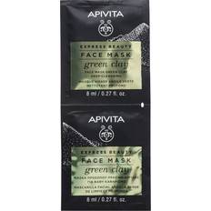 Apivita Facial Skincare Apivita Express Beauty Deep Cleansing Face Mask Green Clay 2x8ml