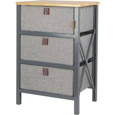 Bo-Camp Folding Cabinet with 3 Drawers "Hamlets" Grey