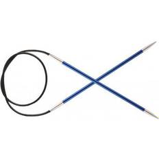 Knitpro KNIT PRO KP47129 Zing: Fixed Circular Knitting Pins: 80cm x 4.00mm, Metal, 4 Blue