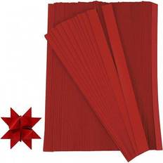 Paper Star Strips, L: 45 cm, W: 15 mm, D: 6,5 cm, red, 500 strips/ 1 pack