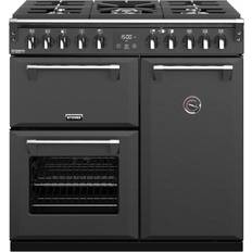 Stoves 90cm - Dual Fuel Ovens Cookers Stoves Richmond Deluxe S900DF Grey, Anthracite