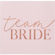 Bridal Shower Guest Books Ginger Ray Hen Party Blush Velvet Team Bride Guest Book Wedding Paper, 180g Card