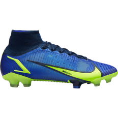 Blue Football Shoes Nike Mercurial Superfly 8 Elite FG - Sapphire/Blue Void/Volt