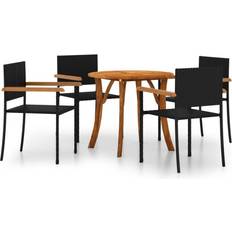 Round Patio Dining Sets vidaXL 3071765 Patio Dining Set, 1 Table incl. 4 Chairs