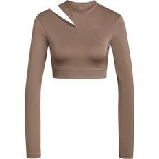 adidas Hyperglam Training Long Sleeve T-shirt Women - Chalky Brown