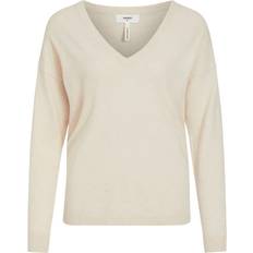 Object Collector's Item Thess Deep V-Neck Knitted Pullover - Sandshell