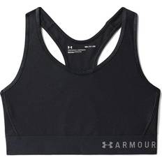 Under Armour Sportswear Garment - Women Clothing Under Armour Mid Sports Bra - Black/Metallic Silver