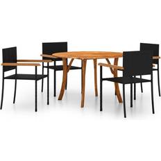 Round Patio Dining Sets vidaXL 3071817 Patio Dining Set, 1 Table incl. 4 Chairs