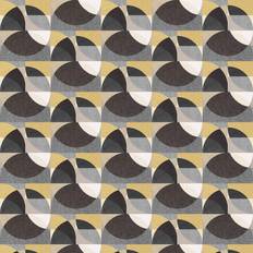 Galerie Elle Decoration Geometric Black Gold Cream Wallpaper