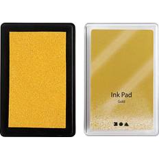 Colortime Ink Pad, H: 2 cm, size 9x6 cm, gold, 1 pc