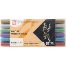 Kuretake Zig Memory System Writer 6 Colour Set Metallic