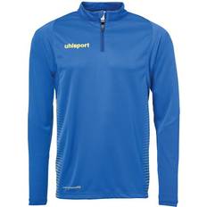 Sportswear Garment - Unisex Jumpers Uhlsport Score 1/4 Zip Top Unisex - Azurblue/Lime Yellow