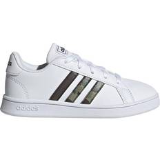 Adidas Kid's Grand Court Camouflage - Cloud White/Core Black/Carbon