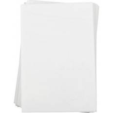 Water Based Shrink Wrap Shrink Plastic Sheets, 20x30 cm, thickness 0,3 mm, Matt white, 100 sheet/ 1 pack