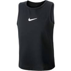 Spandex Tank Tops Children's Clothing Nike KId's Court Dri-FIT Victory Tank Top - Black/White