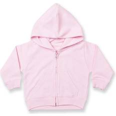 Larkwood Baby/Kid's Zip Through Hooded Sweatshirt/Hoodie - Pale Pink