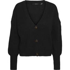 Vero Moda Lea V-Neck Ribbed Cardigan - Black