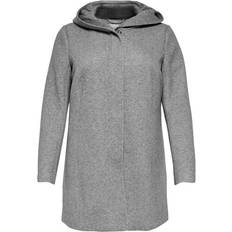 Only Sedona Curvy Seasonal Coat - Grey/Light Grey Melange