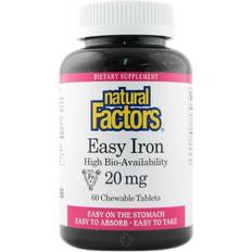 Natural Factors Easy Iron 20 mg 60 Chewable Tablets