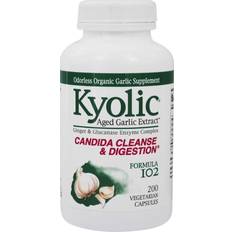 Kyolic Aged Garlic Extract Candida Cleanse and Digestion Formula102 200 Vegetarian Capsules