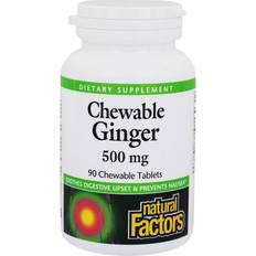 Natural Factors Chewable Ginger 500 mg 90 Chewable Tablets