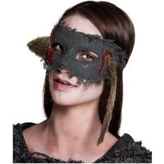 Boland 10117162 BOL72153 Horror Mask with Stuffed Mouse, Adult, Black, One Size