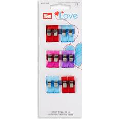 Prym Love Fabric Clips, 6cm, Pack of 12