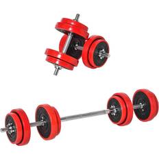 5 kg Fitness Homcom Dumbbell & Barbell Adjustable Set 20kg